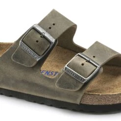 Birkenstock Arizona Soft Footbed Faded Khaki Oiled Nubuck Leather- Regular/Wide -Cheap Outmove Shoes Store 1019313 detail 1