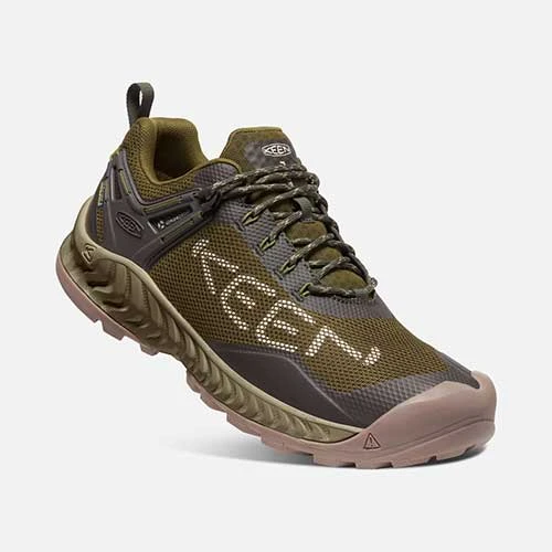 Keen Men's NXIS Evo WP Hiking Shoe - Dark Olive/Black Olive - Regular (D) 3 Keen Men's NXIS Evo WP Hiking Shoe - Dark Olive/Black Olive - Regular (D) - Image 3