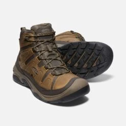Keen Men's Circadia Mid WP Hiking Boot- Bison/Brindle- Wide (2E) -Cheap Outmove Shoes Store 1026841 PPS PDP