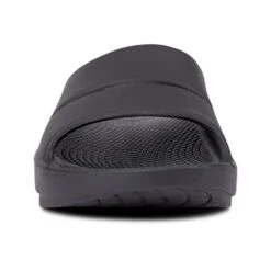 OOfos Unisex OOahh Slide - Black-Regular (D) -Cheap Outmove Shoes Store 1100BLK shot3 932x680 00bd8db1 1e6b 4cb5 9af6 228b8734257b