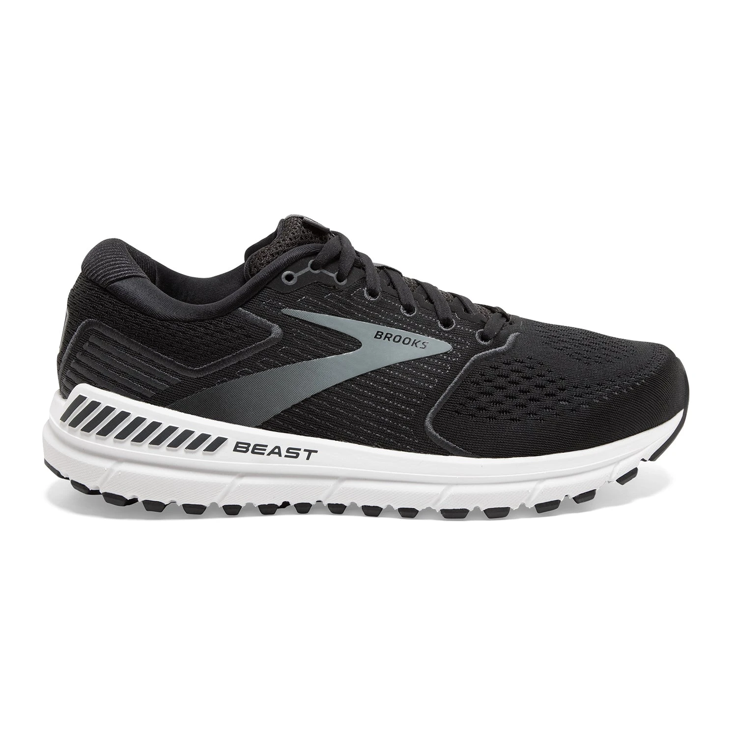 BROOKS Men's Beast 20 Running Shoe - Black/Ebony/Grey - Regular (D) 1 BROOKS Men's Beast 20 Running Shoe - Black/Ebony/Grey - Regular (D)