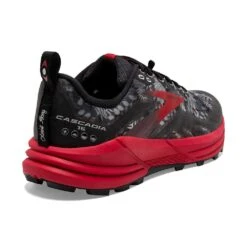 BROOKS Men's Cascadia 16 Trail Running Shoe - Black/Grey/Red - Regular (D) -Cheap Outmove Shoes Store 110376 008 H Cascadia 16