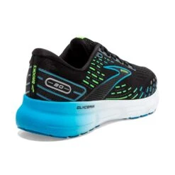 BROOKS Men's Glycerin 20 Running Shoe- Black/Hawaiian Ocean/Green - Regular (D) -Cheap Outmove Shoes Store 110382 006 H Glycerin 20