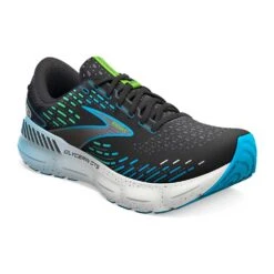 BROOKS Men's Glycerin GTS 20 Running Shoes - Black/Hawaiian Ocean/Green - Regular (D) -Cheap Outmove Shoes Store 110383 006 A Glycerin GTS 20