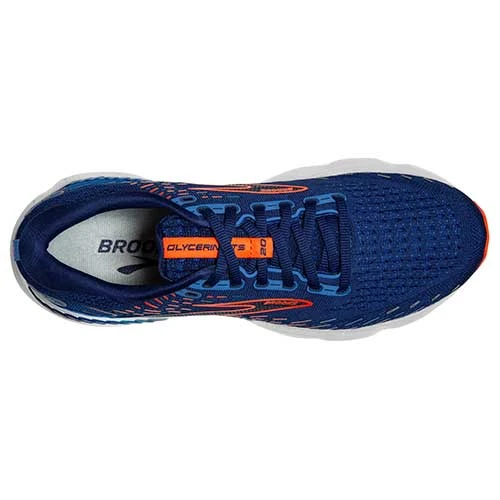 BROOKS Men's Glycerin GTS 20 Running Shoe - Blue Depths/Palace Blue/Orange - Regular (D) 5 BROOKS Men's Glycerin GTS 20 Running Shoe - Blue Depths/Palace Blue/Orange - Regular (D) - Image 5
