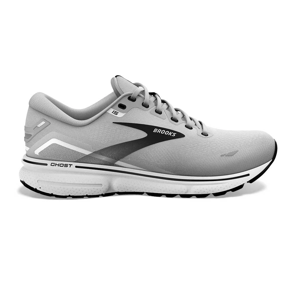 BROOKS Men's Ghost 15 Running Shoe- Alloy/Oyster/Black- Regular (D) 1 BROOKS Men's Ghost 15 Running Shoe- Alloy/Oyster/Black- Regular (D)