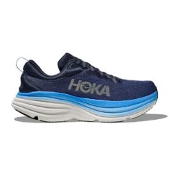 Hoka Men's Bondi 8 Running Shoe - Outer Space/All Aboard - Wide (2E)