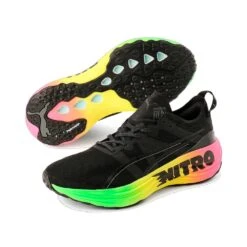 Men's Foreverrun Nitro Futrograde Running Shoe - Puma Black/Green Gecko- Regular (D) -Cheap Outmove Shoes Store 380005 01