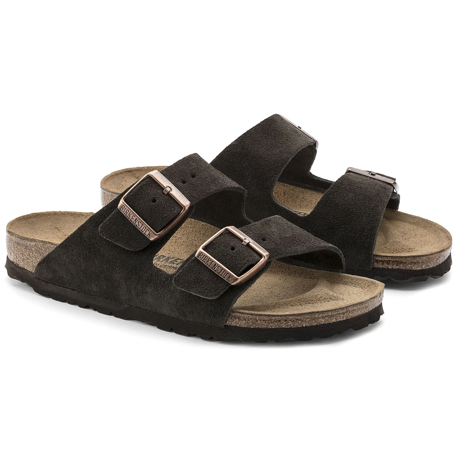 Birkenstock Arizona Mocha Suede Leather Sandal- Regular/Wide 3 Birkenstock Arizona Mocha Suede Leather Sandal- Regular/Wide - Image 3