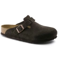 Birkenstock Boston Soft Footbed Mocha Suede- Regular/Wide