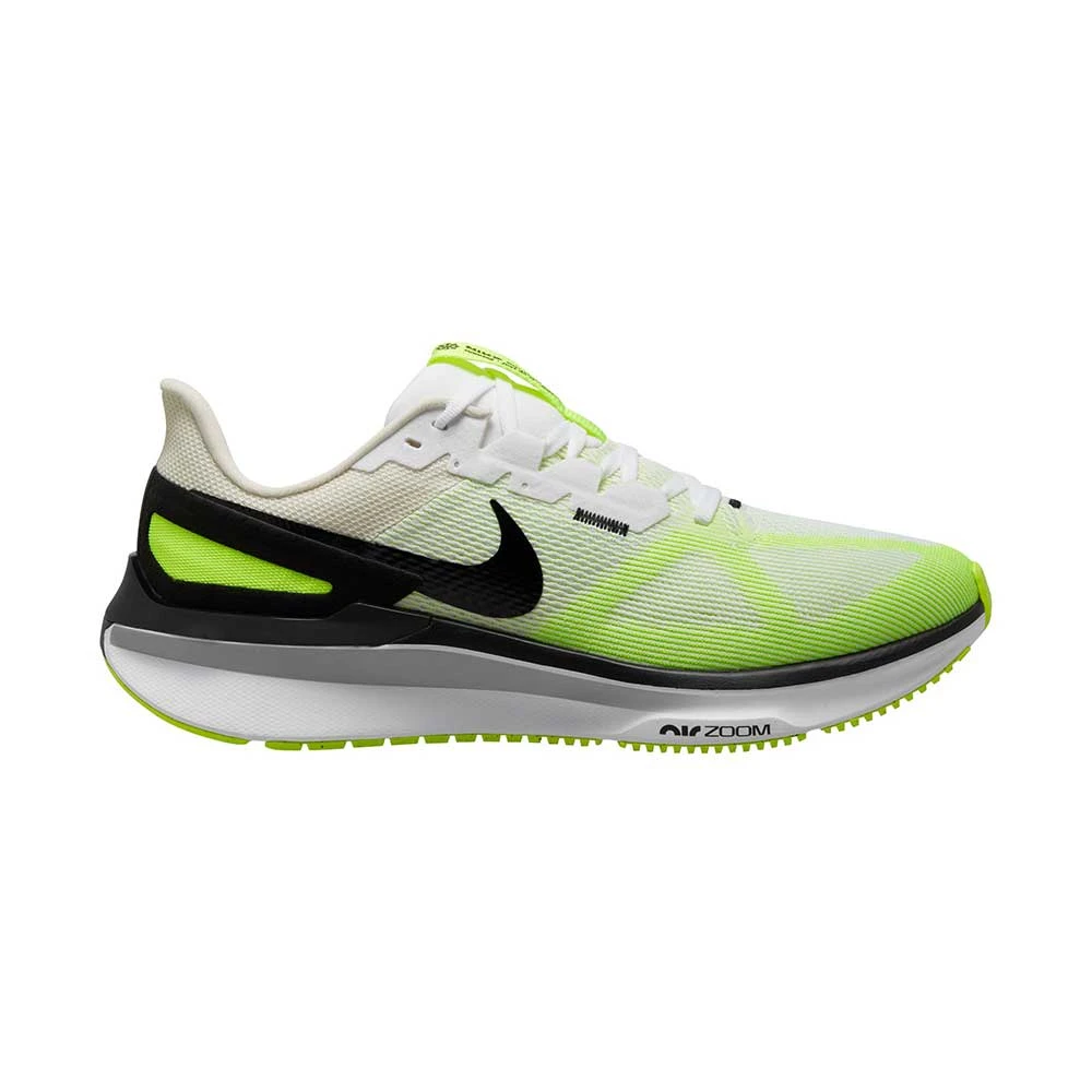 Men's Nike Air Zoom Structure 25 Running Shoe - White/Black-Volt-Phantom- Regular (D) 1 Men's Nike Air Zoom Structure 25 Running Shoe - White/Black-Volt-Phantom- Regular (D)
