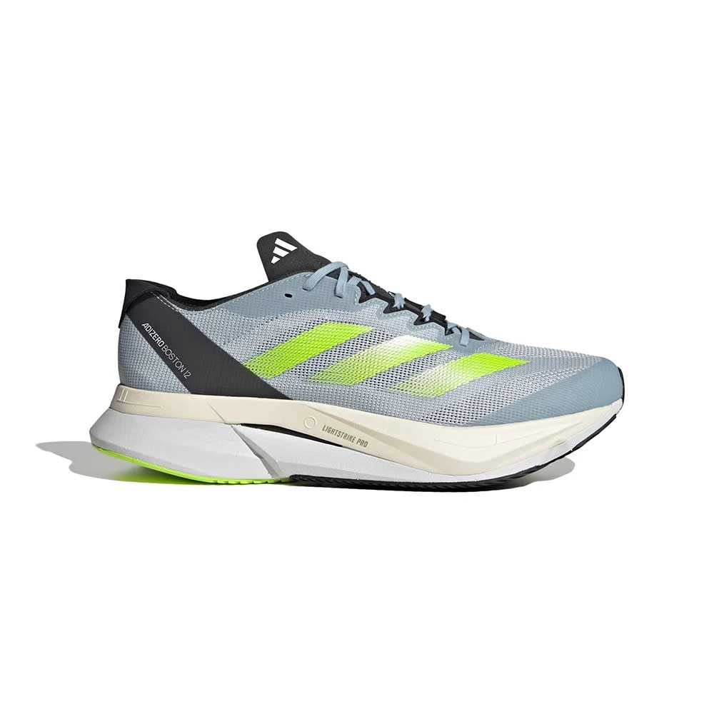 ADIDAS Men's Adizero Boston 12 Running Shoe - Wonder Blue/Lucid Lemon/Carbon - Regular (D) 1 ADIDAS Men's Adizero Boston 12 Running Shoe - Wonder Blue/Lucid Lemon/Carbon - Regular (D)
