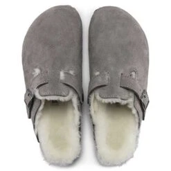 Birkenstock Boston Shearling - Stone - Regular/Wide -Cheap Outmove Shoes Store BostonShearling Stone 3