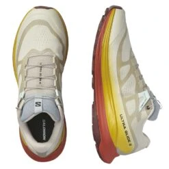 Salomon Men's Ultra Glide 2 Trail Running Shoe - Rainy Day/Freesia/Hot Sauce - Regular (D) -Cheap Outmove Shoes Store L47212200 10 GHO ULTRA GLIDE 2Rainy Day Freesia Hot Sauce