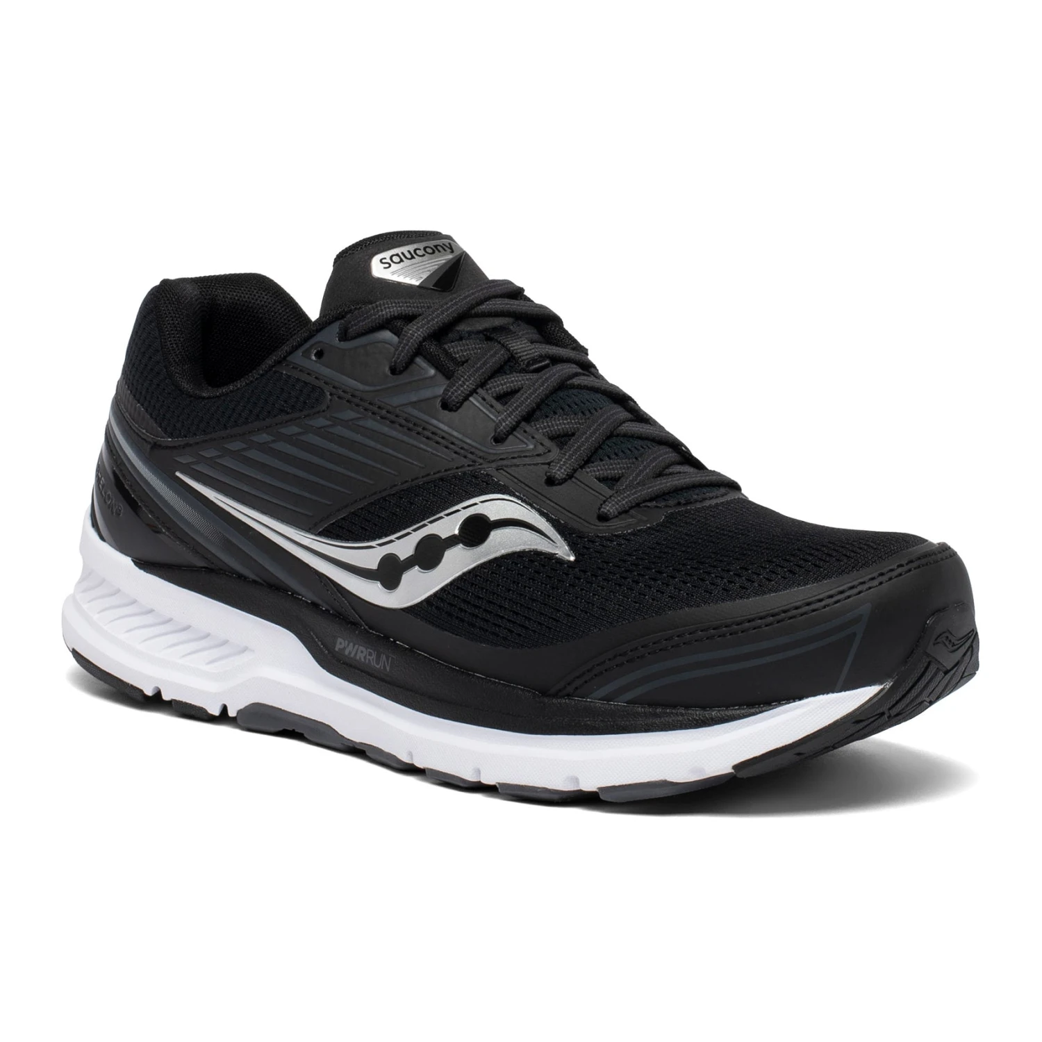 Saucony Men's Echelon 8 Running Shoe - Black/White - Regular (D) 4 Saucony Men's Echelon 8 Running Shoe - Black/White - Regular (D) - Image 4