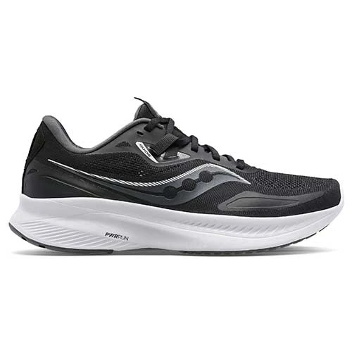Saucony Men's Guide 15 Running Shoe - Black/White - Regular (D) 1 Saucony Men's Guide 15 Running Shoe - Black/White - Regular (D)