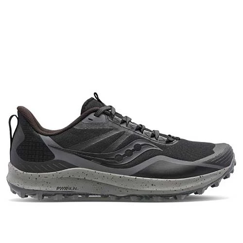 Saucony Men's Peregrine 12 Trail Running Shoe - Black/Charcoal - Regular (D) 1 Saucony Men's Peregrine 12 Trail Running Shoe - Black/Charcoal - Regular (D)