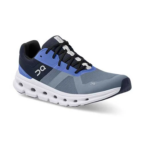 On Running Men's Cloudrunner Running Shoe - Metal/Midnight - Regular (D) 2 On Running Men's Cloudrunner Running Shoe - Metal/Midnight - Regular (D) - Image 2